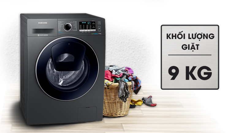 Máy giặt Samsung Inverter 9 kg WW90K54E0UX/SV khối lượng giặt
