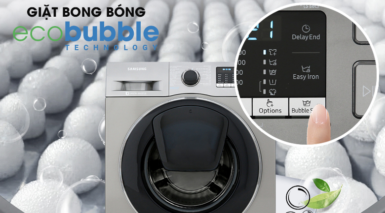 Máy giặt Samsung Addwash Inverter 10 kg WW10K54E0UX/SV giặt bong bóng