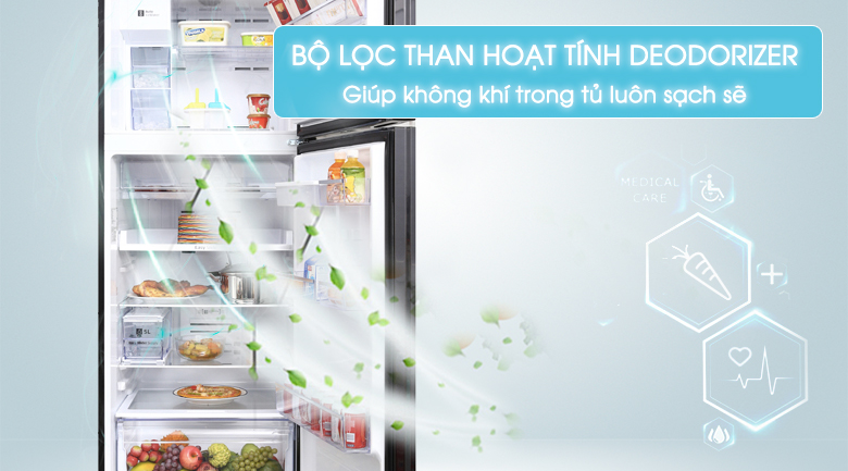 Tủ lạnh Samsung Inverter 451 lít RT46K6885BS/SV khử mùi