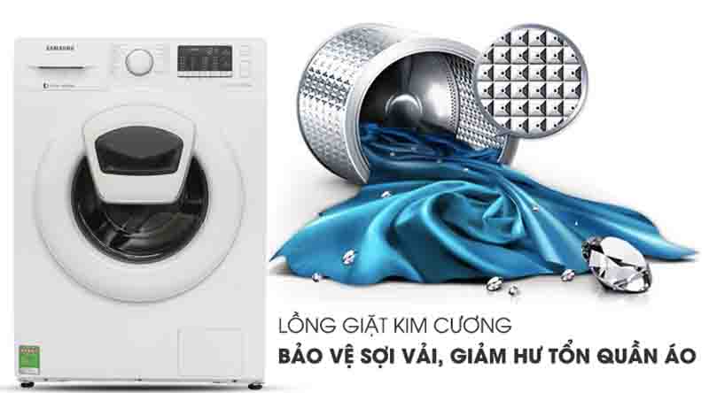 Máy giặt Samsung Addwash Inverter 10 kg WW10K44G0YW/SV lồng kim cương