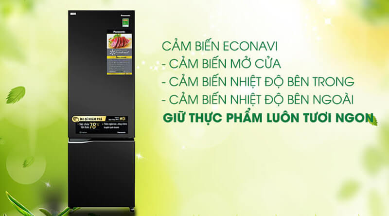 Tủ lạnh Panasonic Inverter 322 lít NR-BC360QKVN cảm biến eco