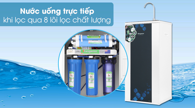 Máy lọc nước RO 8 lõi lọc model KG-08G4 VTU - Mang đến nguồn nước sạch trong