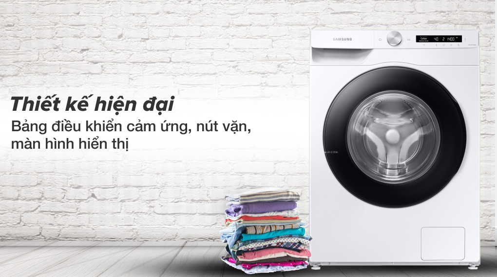 Thiết kế hiện đại - Máy giặt Samsung Inverter 13 kg WW13T504DAW/SV
