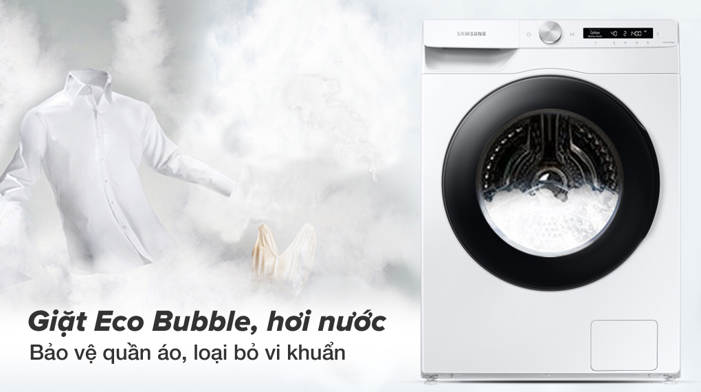 Giặt êm, hiệu quả - Máy giặt Samsung Inverter 13 kg WW13T504DAW/SV
