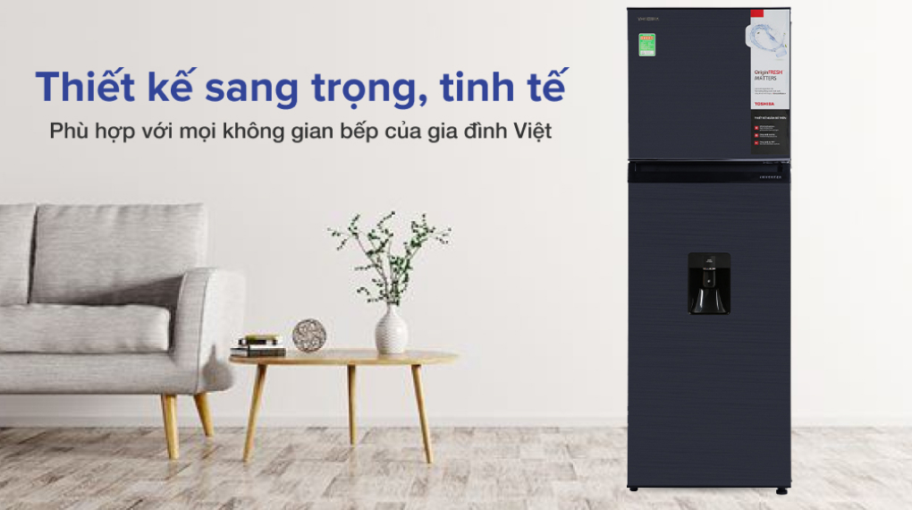 Tủ lạnh Toshiba Inverter 249 lít GR-RT325WE-PMV(06)-MG - Thiết kế thanh lịch