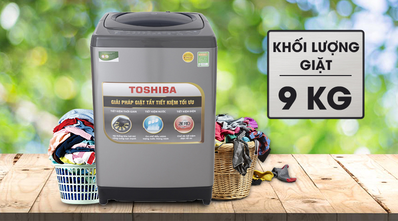 Khối lượng giặt - Máy giặt Toshiba 9 Kg AW-H1000GV SB