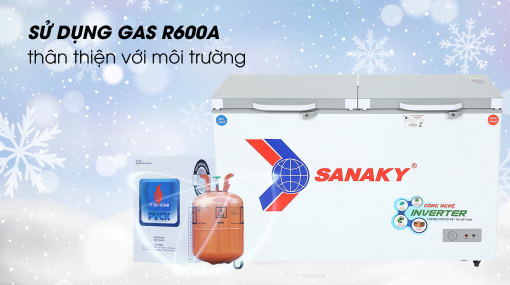 Tủ đông Sanaky Inverter 280 lít TD.VH4099W4K - Gas R600a