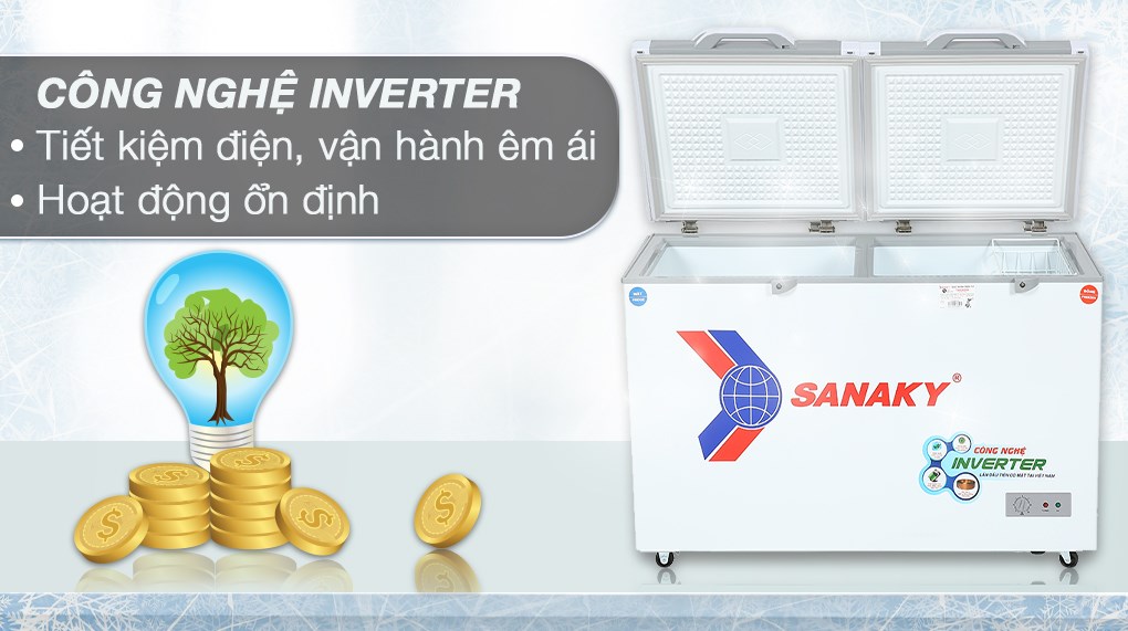 Tủ đông Sanaky Inverter 280 lít TD.VH4099W4K - Công nghệ Inverter