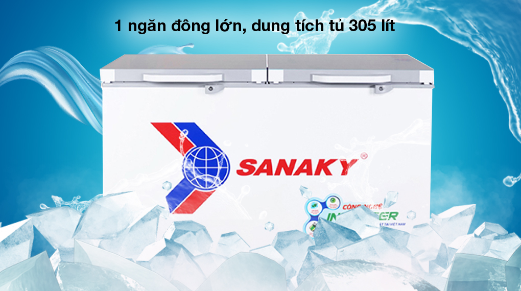 305 lít - Tủ đông Sanaky Inverter 305 lít TD.VH4099A4K