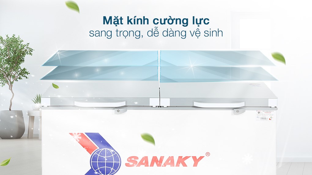Tủ đông Sanaky Inverter 305 lít TD.VH4099A4K - Chất liệu cửa tủ