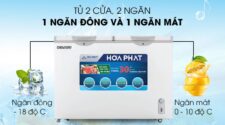 Tủ đông Hòa Phát HCF 656S2Đ2 - 2 ngăn đông, mát