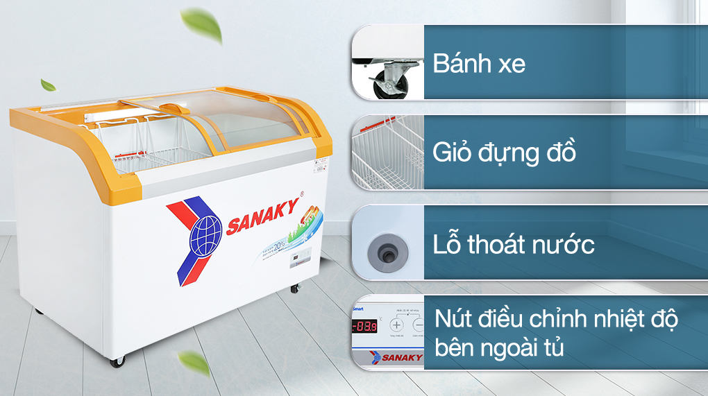 Tủ đông Sanaky 350 lít VH-4899KB - Tiện ích