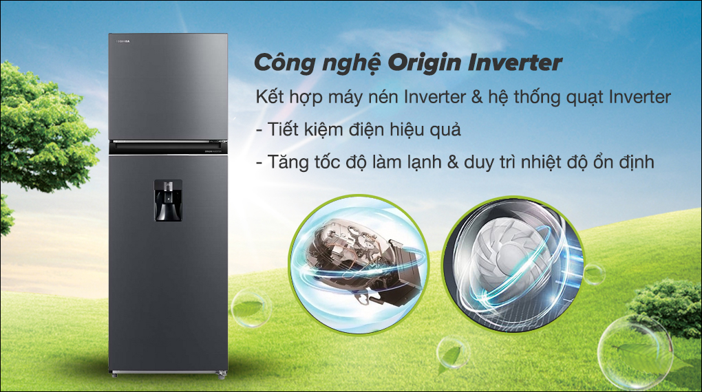 Tủ lạnh Toshiba Inverter 336 lít GR-RT435WEA-PMV(06)-MG - Công nghệ tiết kiệm điện