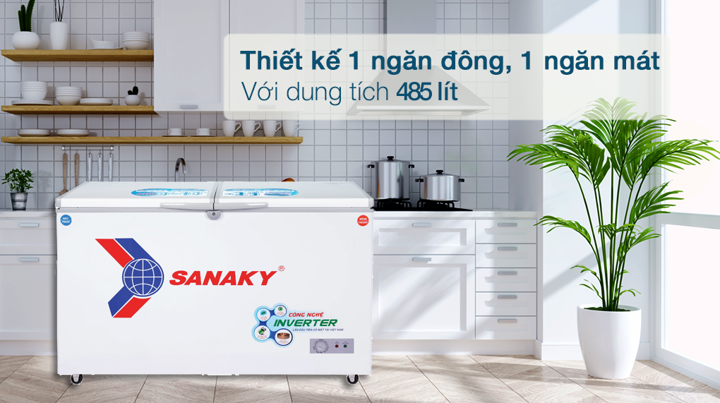 Tủ đông Sanaky Inverter 485 lít VH-6699W3 - Thiết kế