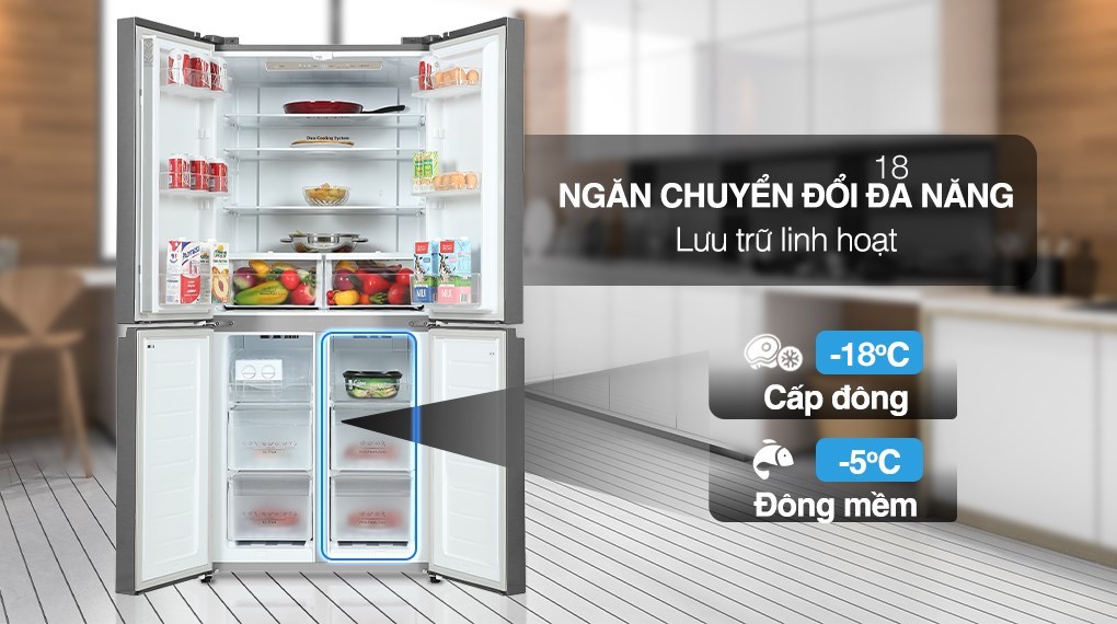 Tủ lạnh Casper Inverter 462 lít RM-520VT - Ngăn chuyển đổi
