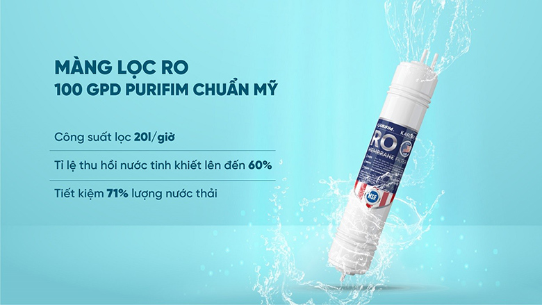 Máy lọc nước RO Karofi KAQ-D36 màng RO 100 GPD