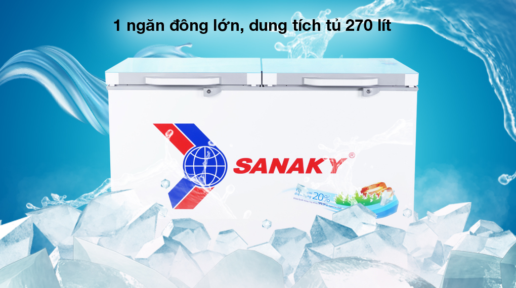 270 lít - Tủ đông Sanaky 270 lít TD.VH3699A2KD