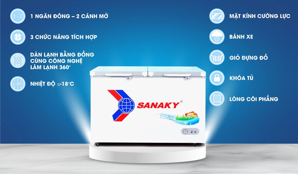 Tổng quan tủ đông sanaky vh-2899a2kd 