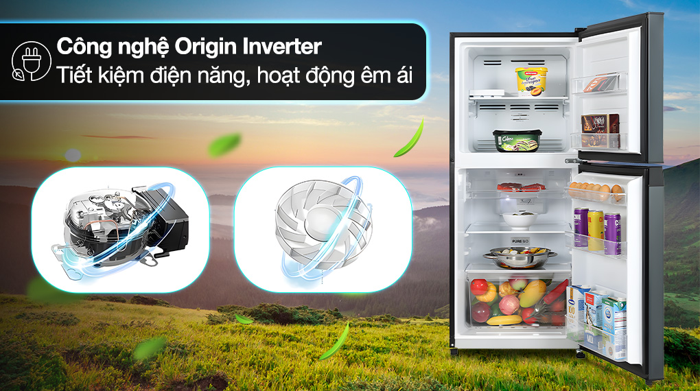 Tủ lạnh Toshiba Inverter 180 lít GR-RT234WE-PMV(52) - Công nghệ tiết kiệm điện Tủ lạnh Toshiba Inverter 180 lít GR-RT234WE-PMV(52) - Công nghệ tiết kiệm điện