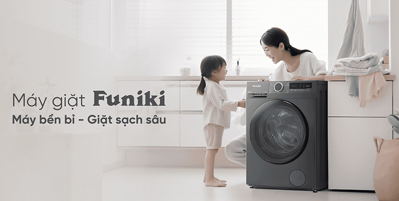 Máy giặt Funiki Inverter 12.5kg HWM F8125ADG lồng ngang