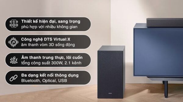Bộ loa thanh Samsung HW-C450/XV 300W - Hình ảnh 7