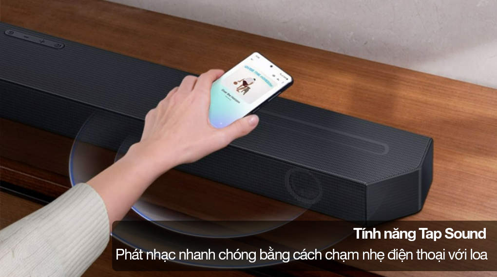 Bộ loa thanh Samsung HW-Q600C/XV 360W - Tính năng Tap Sound hỗ trợ phát nhạc trên điện thoại chỉ với 1 chạm Bộ loa thanh Samsung HW-Q600C/XV 360W - Tính năng Tap Sound hỗ trợ phát nhạc trên điện thoại chỉ với 1 chạm