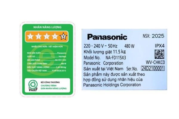 Máy giặt Panasonic Inverter 11.5 Kg NA-FD115X3BV Mẫu mới - Hình ảnh 7
