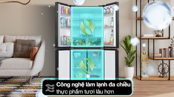 Tủ lạnh Aqua Inverter 469 lít Multi Door AQR-M536XA(GB) - Ảnh 13