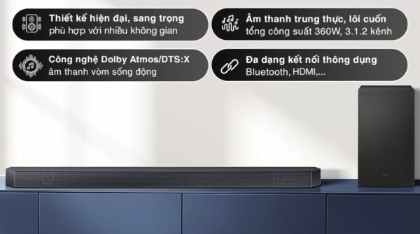 Bộ loa thanh Samsung HW-Q600C/XV 360W - Hình ảnh 9