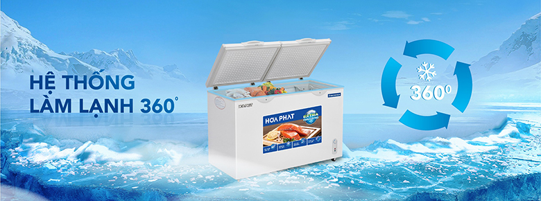 Tủ đông Hòa Phát 245 lít HPF BD8245 làm lạnh 360