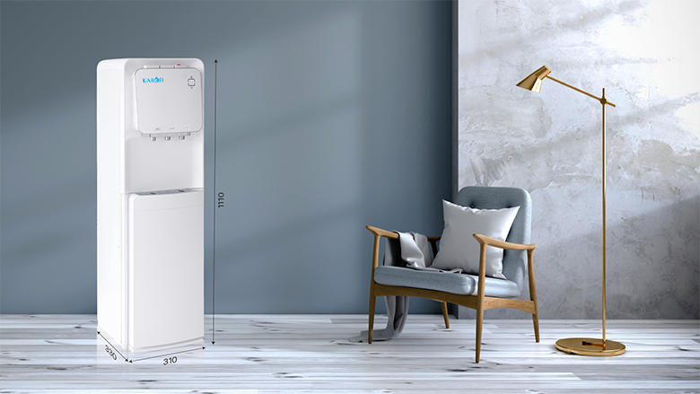 Cây nước nóng lạnh Karofi HC19 nói đến kích thước