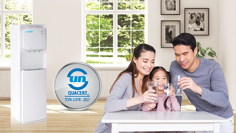 Cây nước nóng lạnh hút bình Karofi HC19 tiện lợi