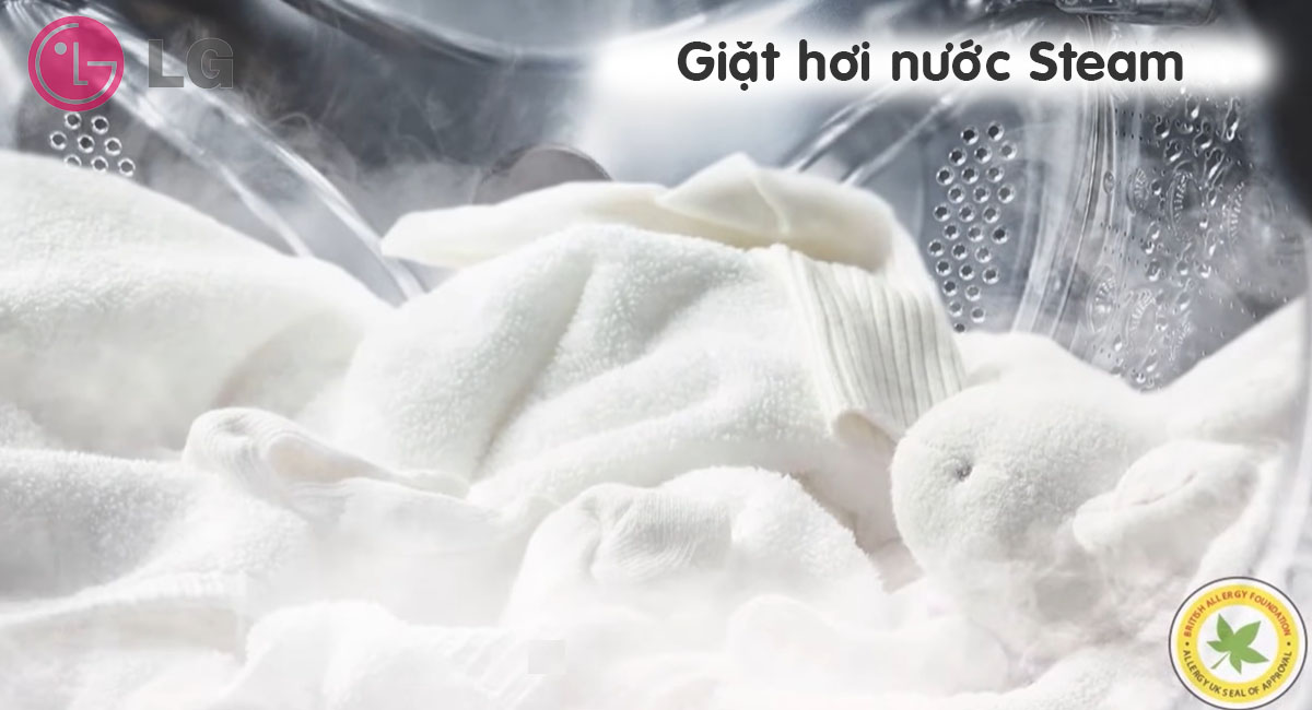 Máy giặt LG công nghệ giặt hơi nước Steam