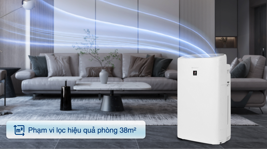 Máy lọc không khí Sharp KI-N50V-W 51W - Thiết kế Máy lọc không khí Sharp KI-N50V-W 51W - Thiết kế
