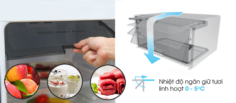 Tủ lạnh Sharp SJ-BF330V-DG model 2025 rất đáng sở hữu