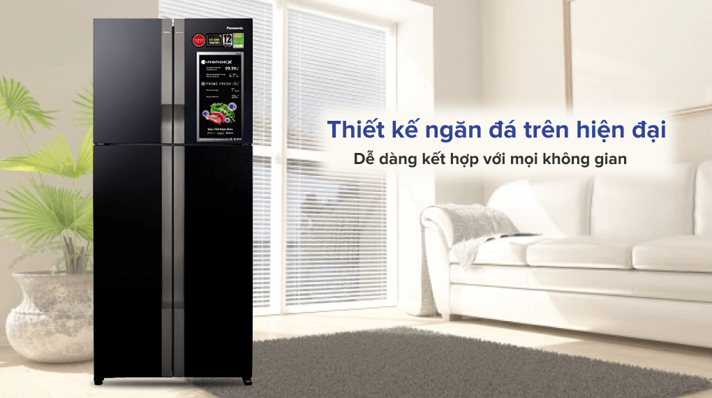 Tủ lạnh Panasonic 550 lít NR-DZ601YGKV - Thiết kế ngăn đá trên hiện đại Tủ lạnh Panasonic 550 lít NR-DZ601YGKV - Thiết kế ngăn đá trên hiện đại