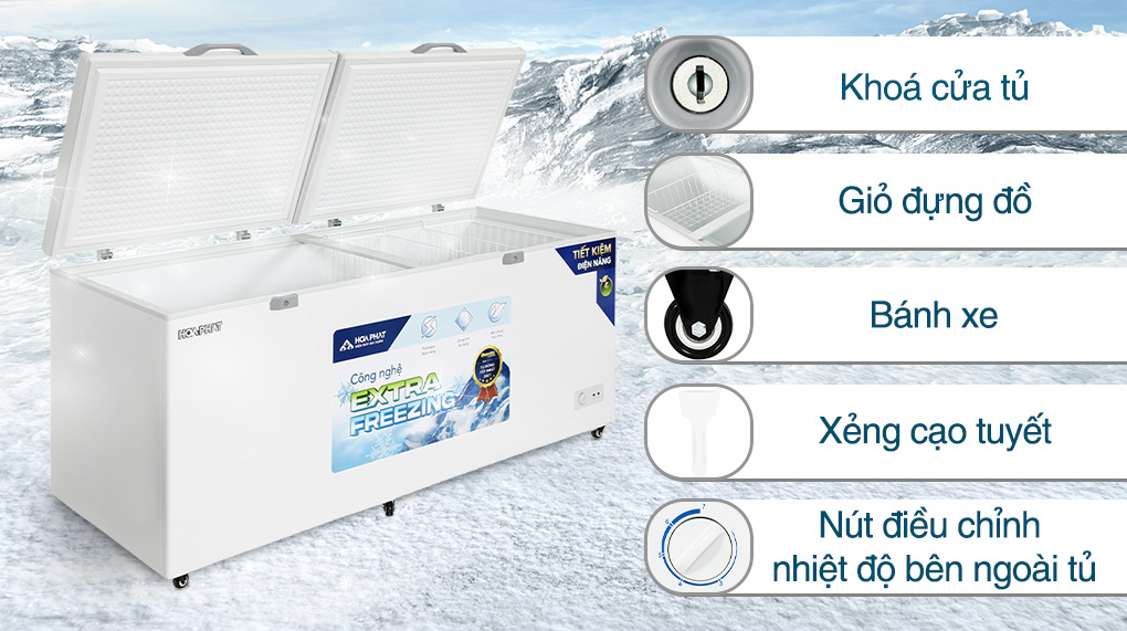 Tủ đông Hòa Phát 783 lít HPF AD6783 - Tiện ích Tủ đông Hòa Phát 783 lít HPF AD6783 - Tiện ích