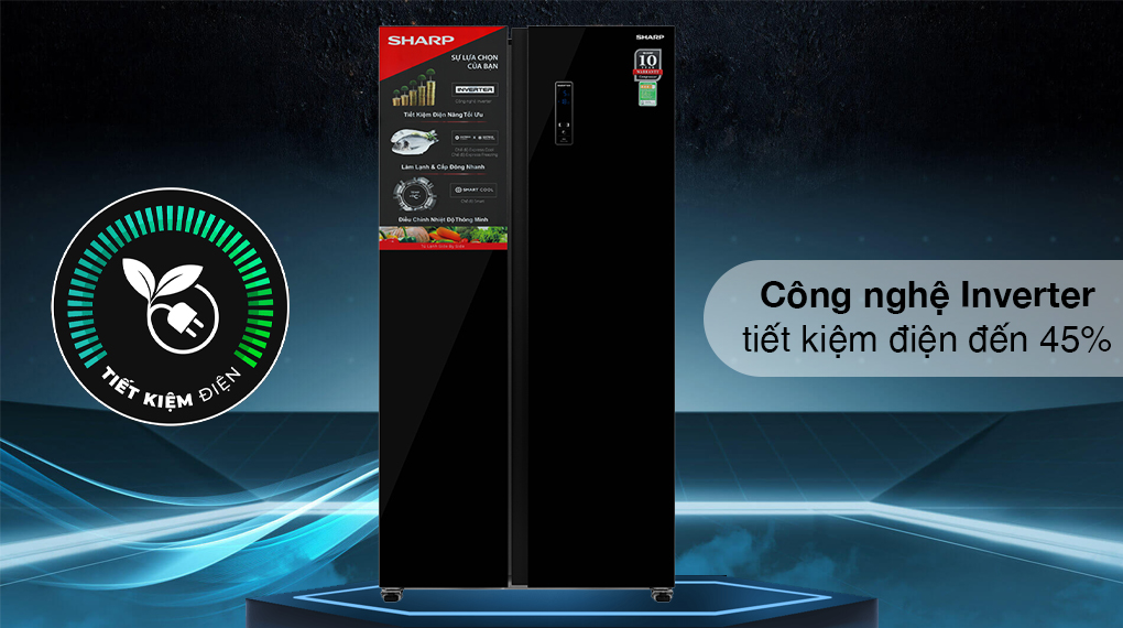 Tủ lạnh Sharp Inverter 442 lít SJ-SBX440VG-BK Tủ lạnh Sharp Inverter 442 lít SJ-SBX440VG-BK