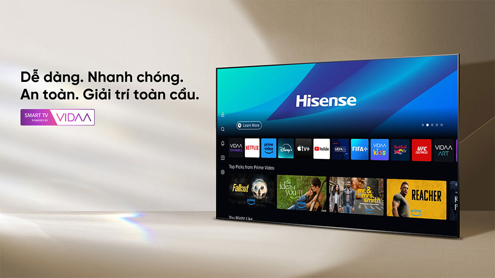 Giao diện màn hình tivi Hisense Tivi Hisense