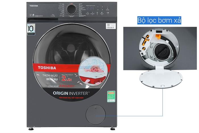 Máy giặt cửa trước Toshiba TW-T21B120UWV(MG) - 11kg - Ảnh 7