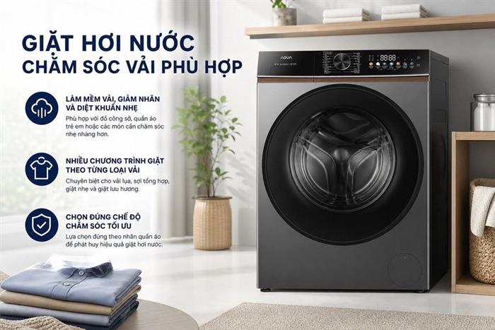 Máy giặt lồng ngang Inverter AQUA 9.5 Kg AW95-BP4657M(B) - Ảnh 6