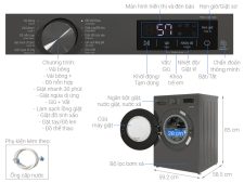 Tổng quan máy giặt LG AI DD Inverter FB1209S6M 9kg
