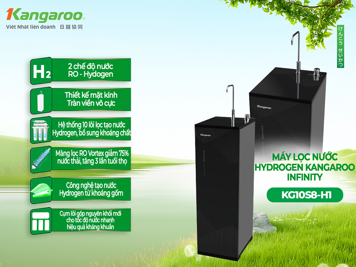 Máy lọc nước Kangaroo Hydrogen Infinity KG10S8-H1 - Ảnh 2