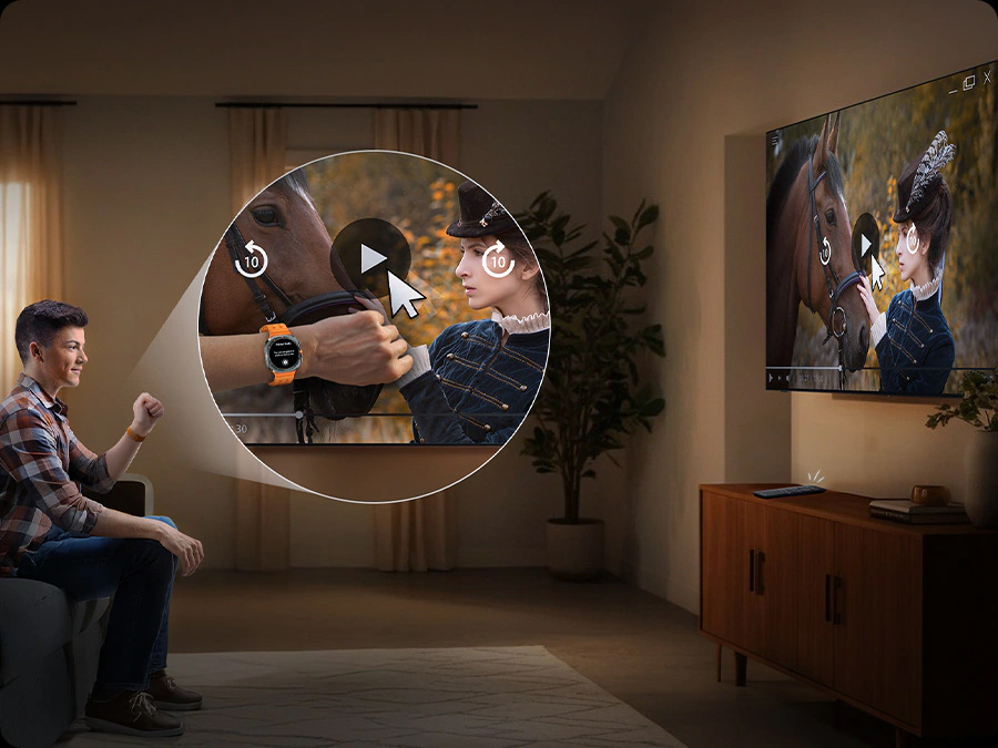 Tính năng Universal Gestures Tivi Samsung QLED 4K AI 55 Inch QA55Q6F